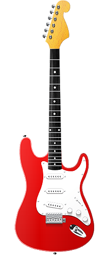 Astral 2 - Red, Alder body, Rosewood on Vintage Yellow Maple Neck, White Pickguard
